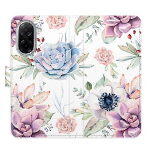 Flip pouzdro iSaprio - Xiaomi Redmi A5 - Succulents Pattern s kapsičkami na karty