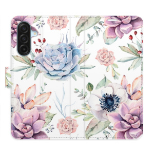 Flip pouzdro iSaprio - Samsung Galaxy A17 / A17 5G - Succulents Pattern s kapsičkami na karty