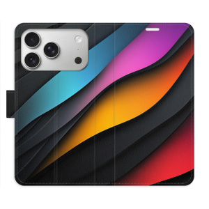 Flip pouzdro iSaprio - Apple iPhone 17 Pro - Color Waves s kapsičkami na karty