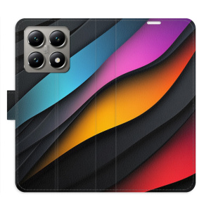 Flip pouzdro iSaprio - Xiaomi 14T - Color Waves s kapsičkami na karty