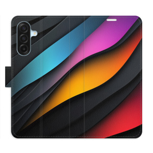 Flip pouzdro iSaprio - Samsung Galaxy A17 / A17 5G - Color Waves s kapsičkami na karty