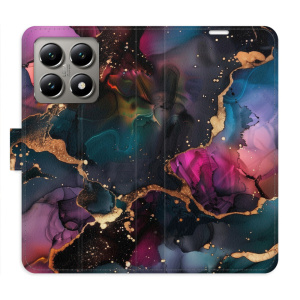 Flip pouzdro iSaprio - Xiaomi 14T - Dark Marble s kapsičkami na karty