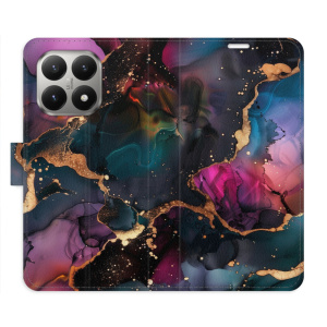 Flip pouzdro iSaprio - Xiaomi 15T - Dark Marble s kapsičkami na karty