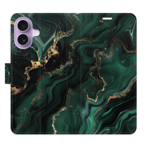 Flip pouzdro iSaprio - Apple iPhone 17 - Emerald 02 s kapsičkami na karty