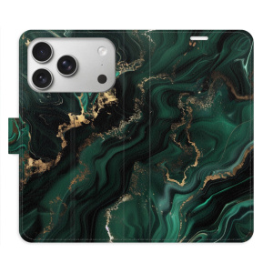 Flip pouzdro iSaprio - Apple iPhone 17 Pro - Emerald 02 s kapsičkami na karty