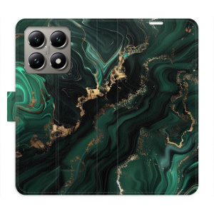 Flip pouzdro iSaprio - Xiaomi 14T Pro - Emerald 02 s kapsičkami na karty
