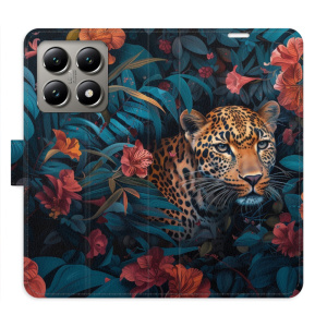 Flip pouzdro iSaprio - Xiaomi 14T - Flower Jaguar 02 s kapsičkami na karty