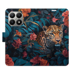 Flip pouzdro iSaprio - Xiaomi 15T - Flower Jaguar 02 s kapsičkami na karty