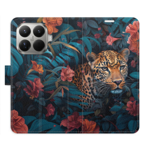 Flip pouzdro iSaprio - Xiaomi 15T Pro - Flower Jaguar 02 s kapsičkami na karty