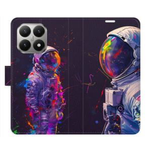 Flip pouzdro iSaprio - Xiaomi 15T - Neon Astronaut 02 s kapsičkami na karty