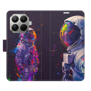 Flip pouzdro iSaprio - Xiaomi 15T Pro - Neon Astronaut 02 s kapsičkami na karty