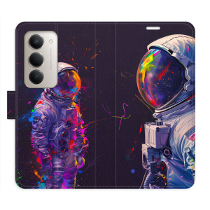 Flip pouzdro iSaprio - Xiaomi Redmi 15 - Neon Astronaut 02 s kapsičkami na karty