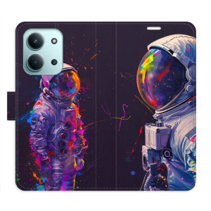 Flip pouzdro iSaprio - Xiaomi Redmi 15C - Neon Astronaut 02 s kapsičkami na karty