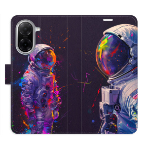 Flip pouzdro iSaprio - Xiaomi Redmi A5 - Neon Astronaut 02 s kapsičkami na karty
