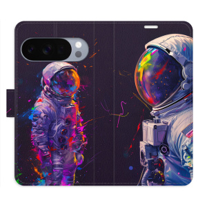 Flip pouzdro iSaprio - Google Pixel 10 / 10 Pro - Neon Astronaut 02 s kapsičkami na karty