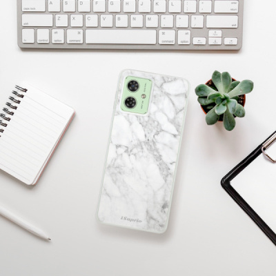 Silikonový obal iSaprio - Motorola Moto G54 5G - SilverMarble 14
