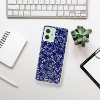 Silikonový obal iSaprio - Motorola Moto G54 5G - Blue Leaves 05