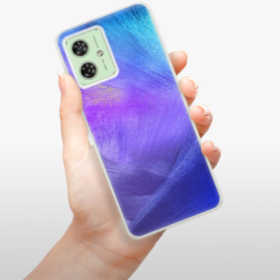 Silikonový obal iSaprio - Motorola Moto G54 5G - Purple Feathers