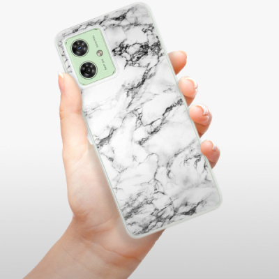 Silikonový obal iSaprio - Motorola Moto G54 5G - White Marble 01