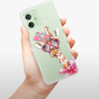 Silikonový obal iSaprio - Motorola Moto G54 5G - Lady Giraffe