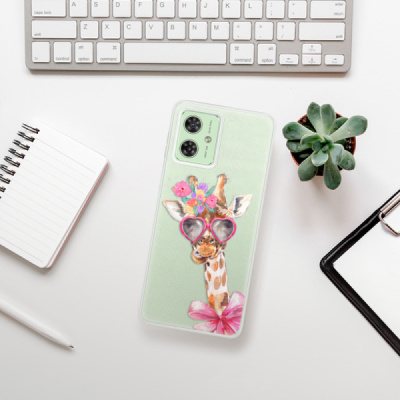 Silikonový obal iSaprio - Motorola Moto G54 5G - Lady Giraffe