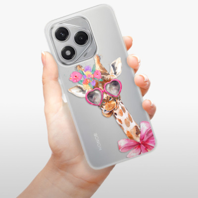 Silikonový obal iSaprio - Honor 400 Lite - Lady Giraffe