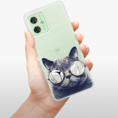 Silikonový obal iSaprio - Motorola Moto G54 5G - Crazy Cat 01