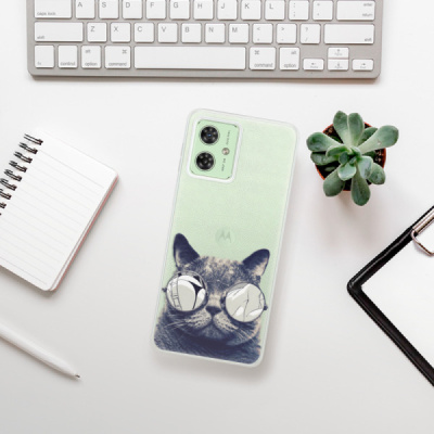 Silikonový obal iSaprio - Motorola Moto G54 5G - Crazy Cat 01
