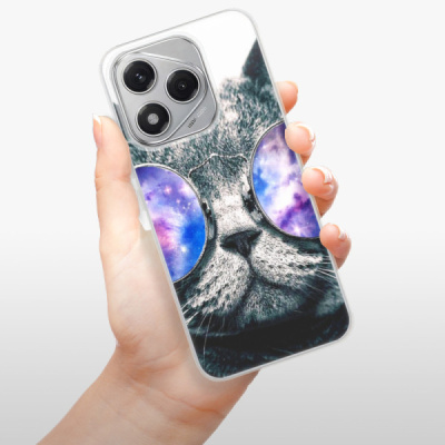 Silikonový obal iSaprio - Honor 400 Lite - Galaxy Cat