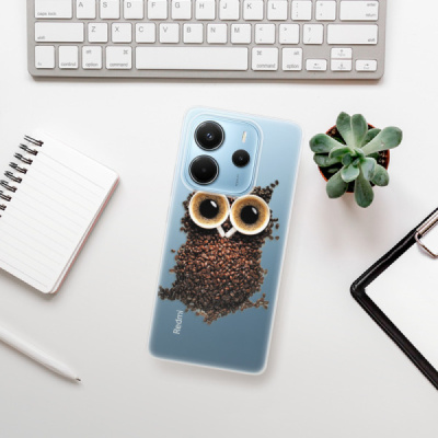 Silikonový obal iSaprio - Xiaomi Redmi Note 14 4G - Owl And Coffee