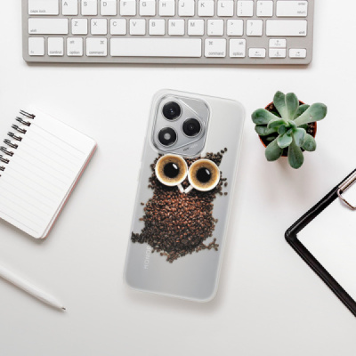 Silikonový obal iSaprio - Honor 400 Lite - Owl And Coffee