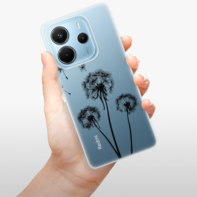 Silikonový obal iSaprio - Xiaomi Redmi Note 14 4G - Three Dandelions - black