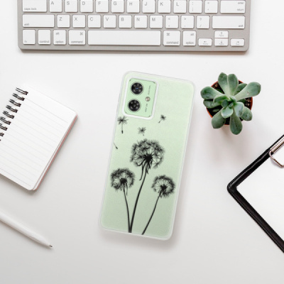 Silikonový obal iSaprio - Motorola Moto G54 5G - Three Dandelions - black