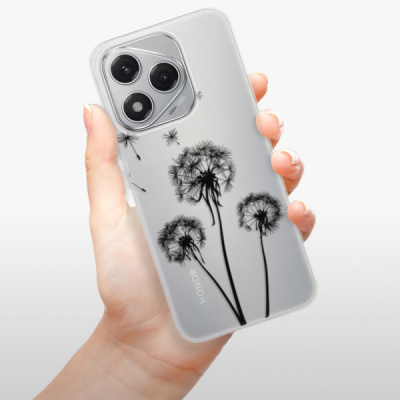 Silikonový obal iSaprio - Honor 400 Lite - Three Dandelions - black