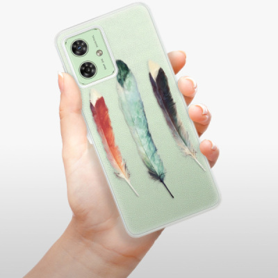 Silikonový obal iSaprio - Motorola Moto G54 5G - Three Feathers
