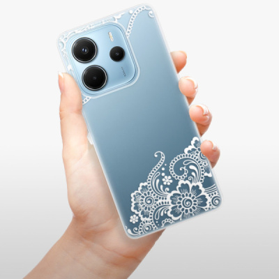 Silikonový obal iSaprio - Xiaomi Redmi Note 14 4G - White Lace 02