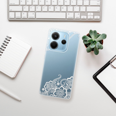 Silikonový obal iSaprio - Xiaomi Redmi Note 14 4G - White Lace 02