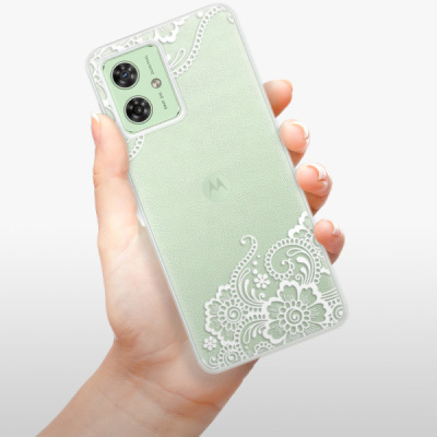 Silikonový obal iSaprio - Motorola Moto G54 5G - White Lace 02