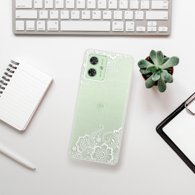 Silikonový obal iSaprio - Motorola Moto G54 5G - White Lace 02