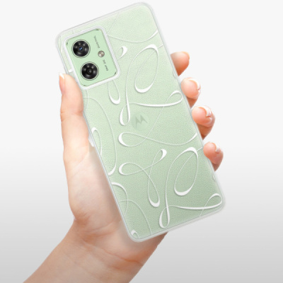 Silikonový obal iSaprio - Motorola Moto G54 5G - Fancy - white