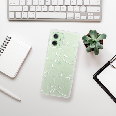 Silikonový obal iSaprio - Motorola Moto G54 5G - Fancy - white