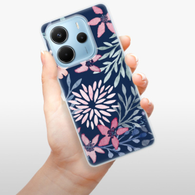 Silikonový obal iSaprio - Xiaomi Redmi Note 14 4G - Leaves on Blue