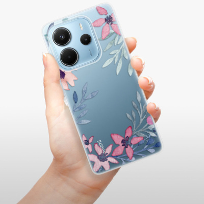 Silikonový obal iSaprio - Xiaomi Redmi Note 14 4G - Leaves and Flowers