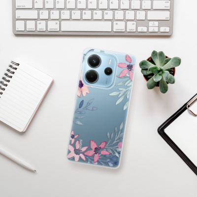Silikonový obal iSaprio - Xiaomi Redmi Note 14 4G - Leaves and Flowers