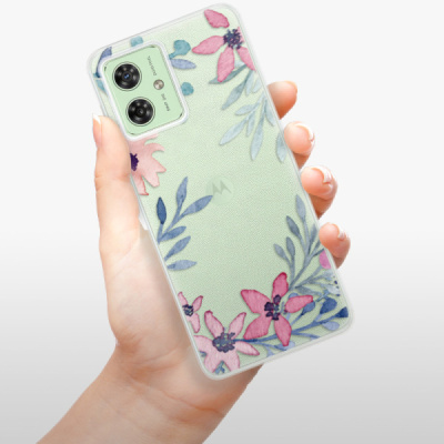 Silikonový obal iSaprio - Motorola Moto G54 5G - Leaves and Flowers