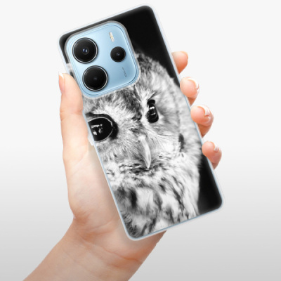 Silikonový obal iSaprio - Xiaomi Redmi Note 14 4G - BW Owl