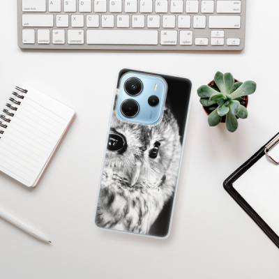 Silikonový obal iSaprio - Xiaomi Redmi Note 14 4G - BW Owl