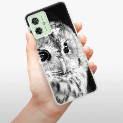 Silikonový obal iSaprio - Motorola Moto G54 5G - BW Owl