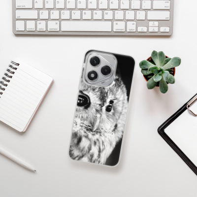 Silikonový obal iSaprio - Honor 400 Lite - BW Owl