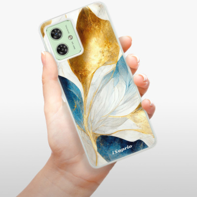 Silikonový obal iSaprio - Motorola Moto G54 5G - Blue Leaves